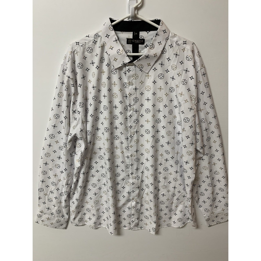 CHUXX Dress‎ Shirt Mens Size 3XL Italian Design Long Sleeve Button Lightweight